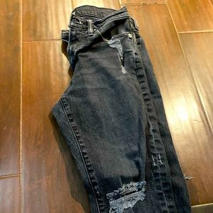 Abercrombie & Fitch faded black skinny jeans size 28x30